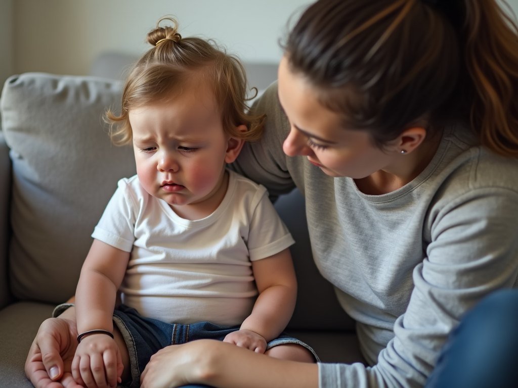 Parent with child during FPIES reaction