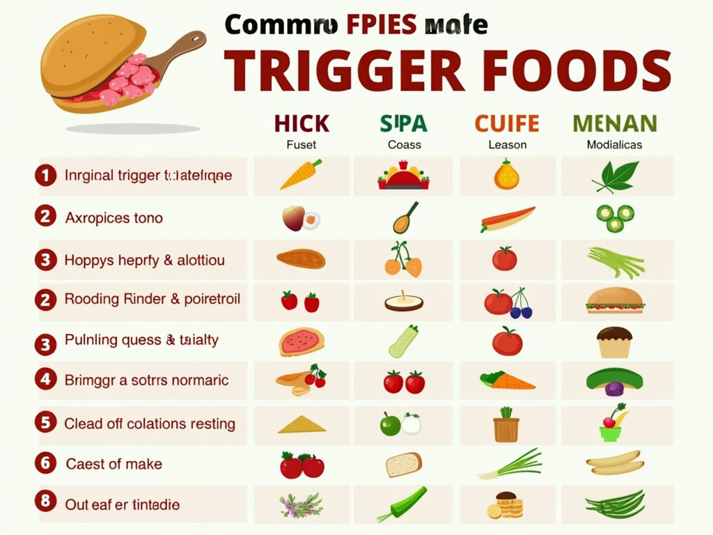 Chart of common trigger foods for FPIES
