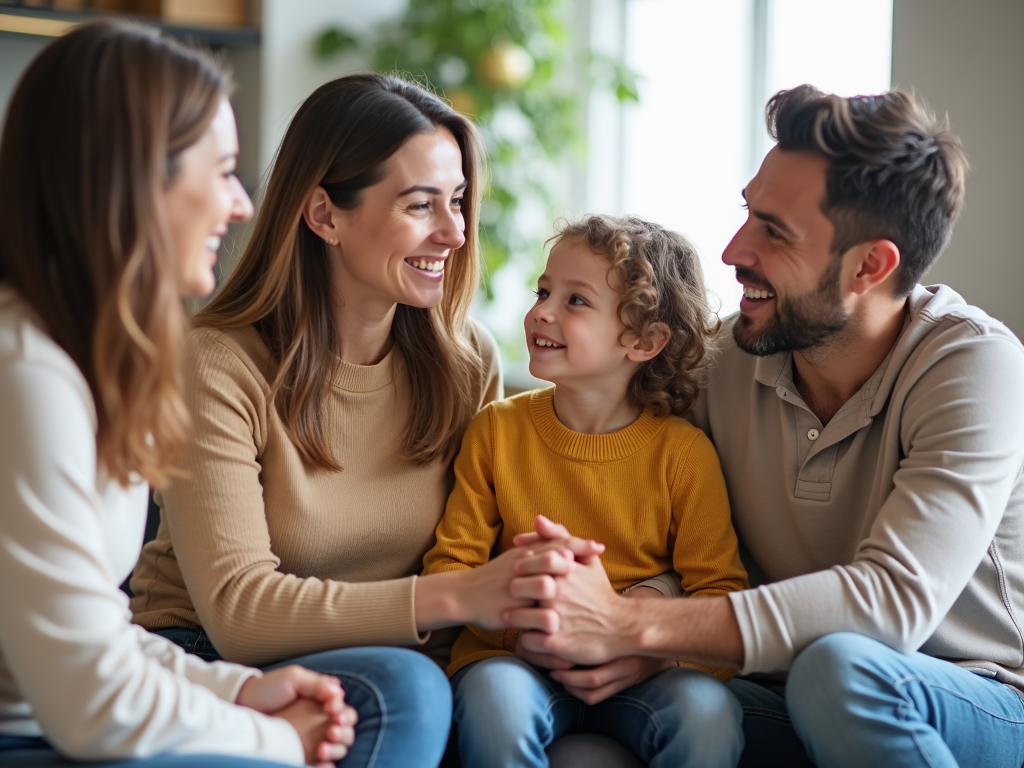 A family communicating effectively