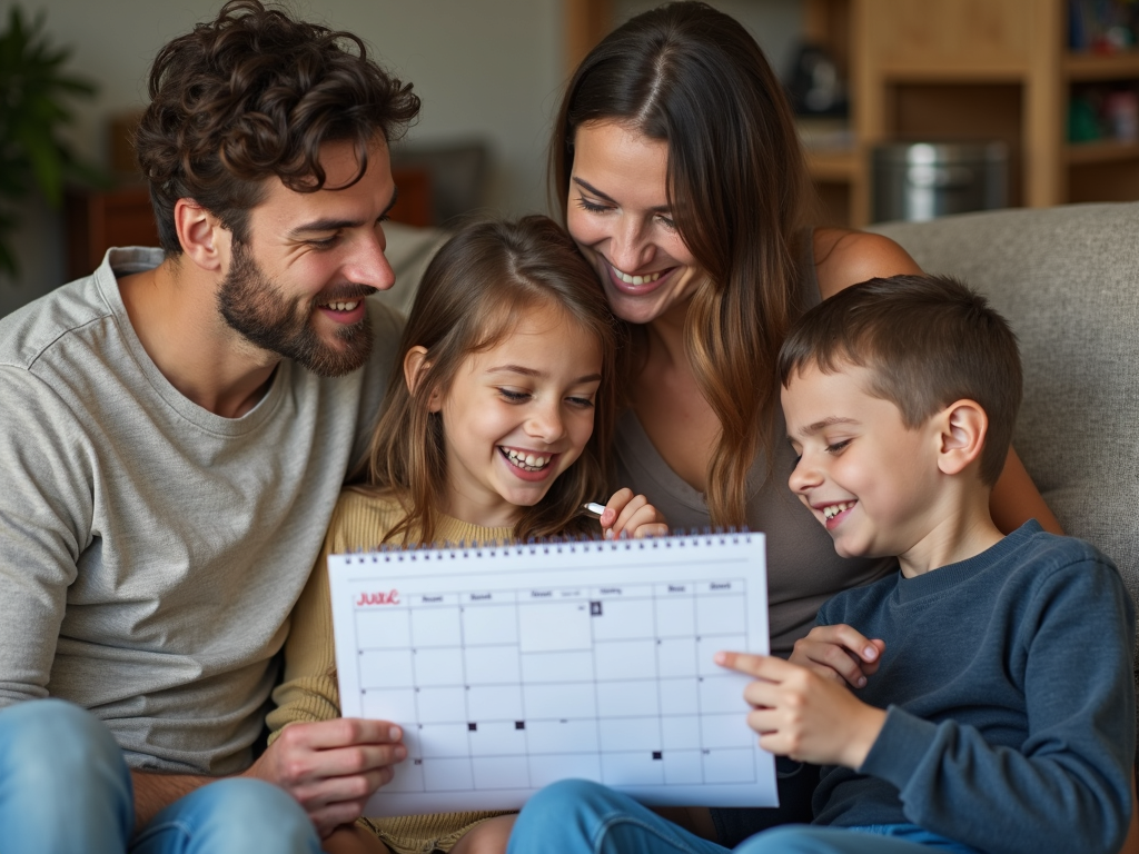 Family planning their wellness plan together