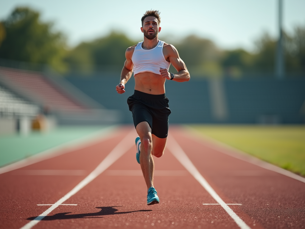 Runner sprinting