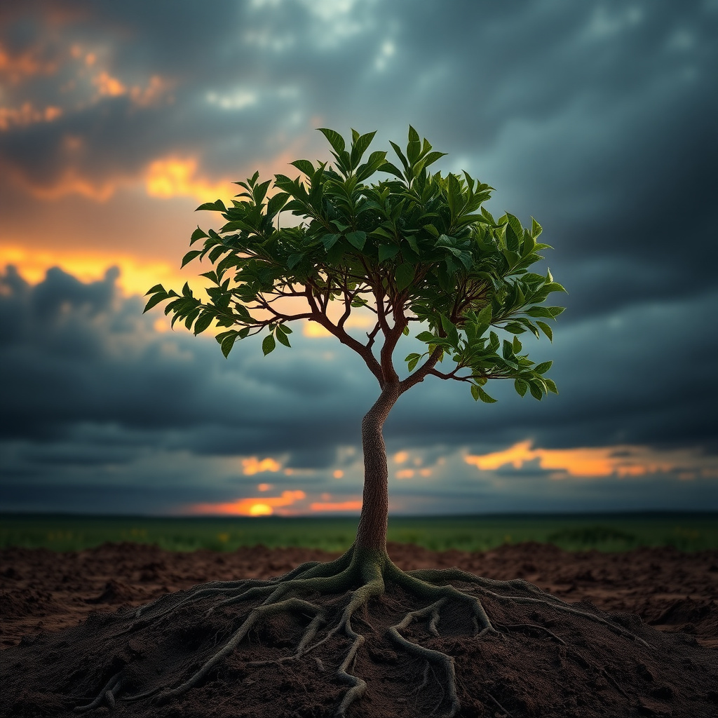 Tree bending in wind representing psychological flexibility in Acceptance and Commitment Therapy