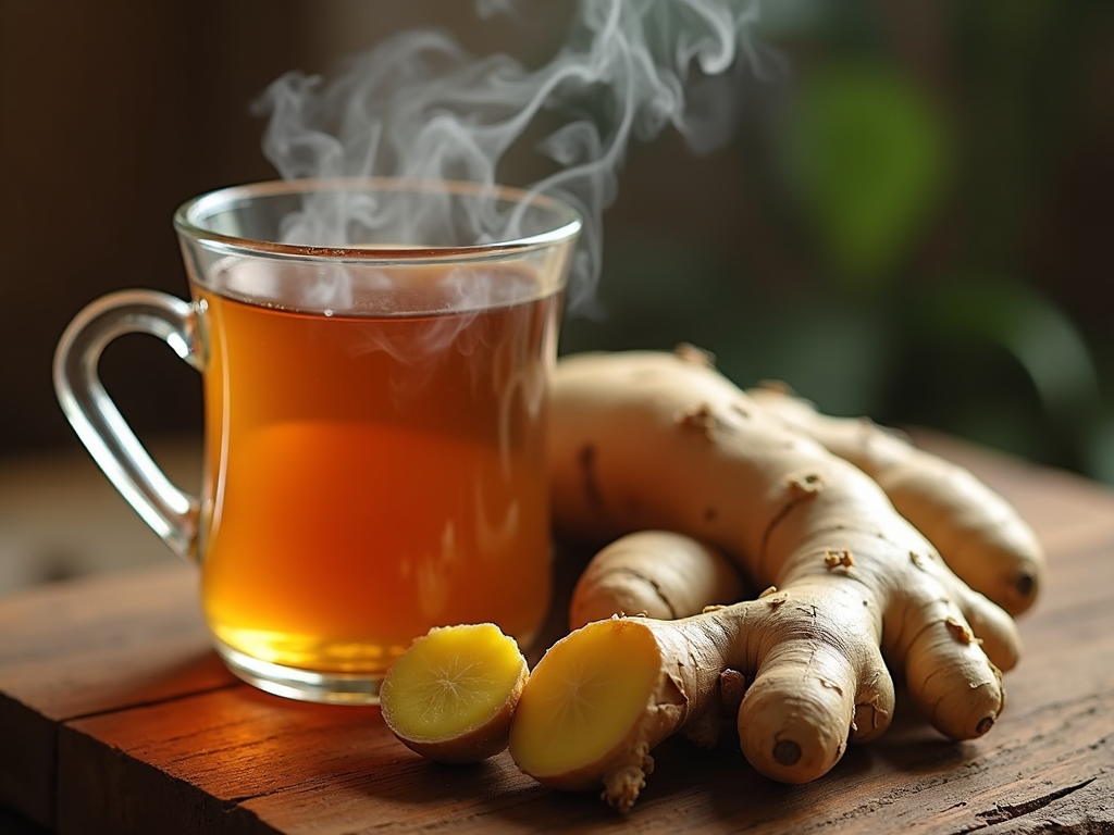 Ginger tea for nausea relief