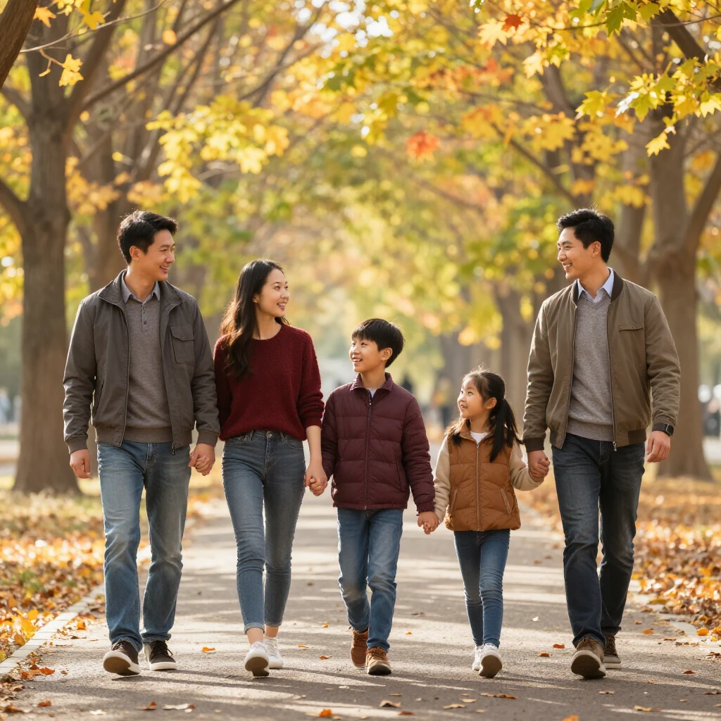 A strong, connected family enjoying time outdoors together