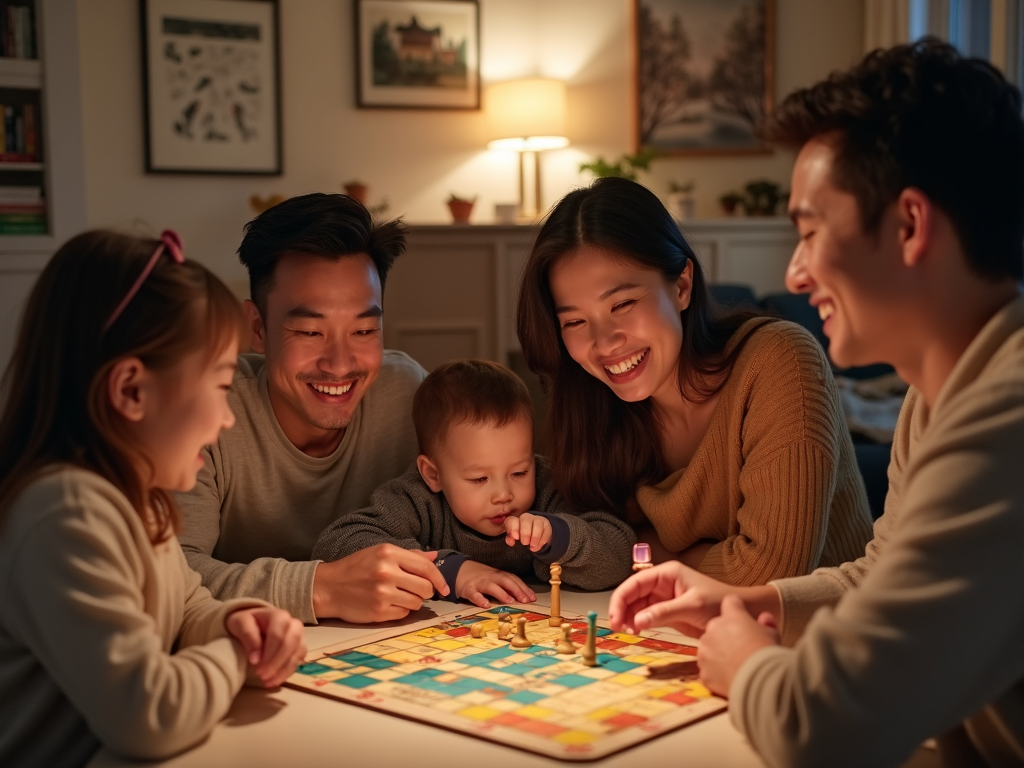 Family bonding through a group activity