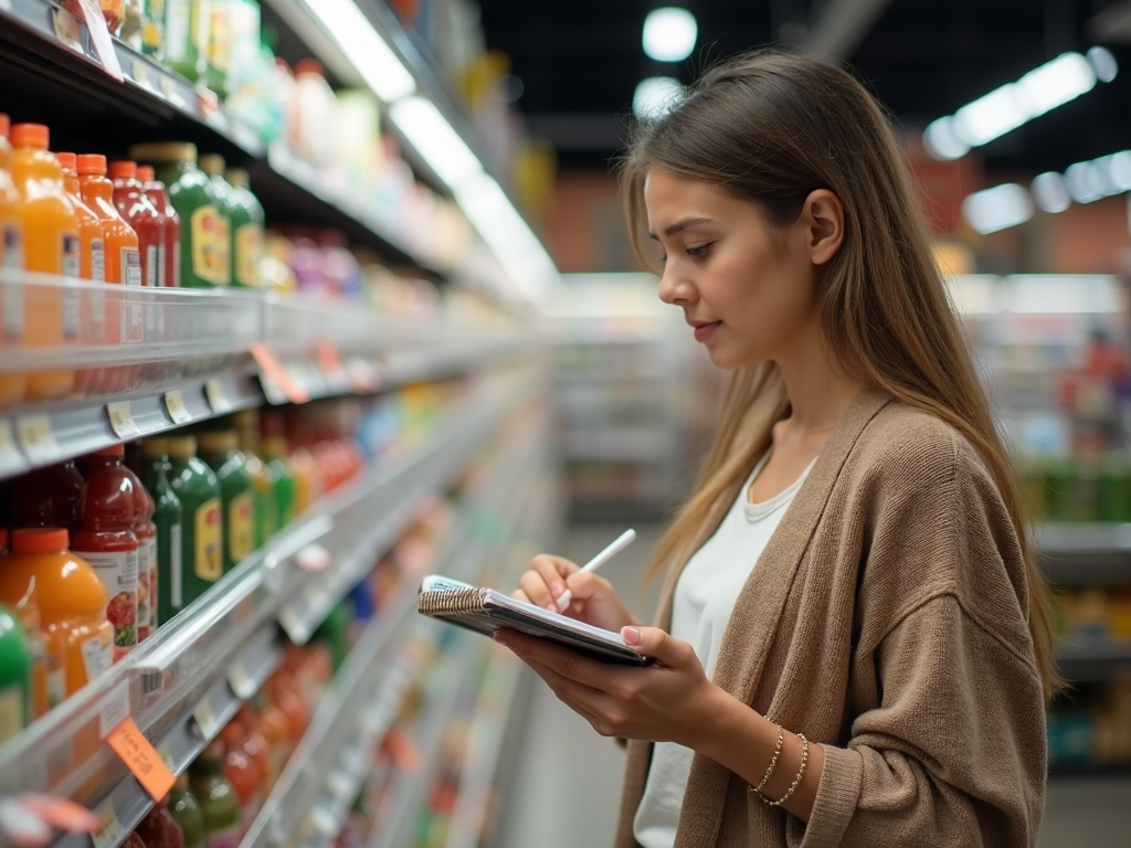 Woman checking food labels for Chronic FPIES management