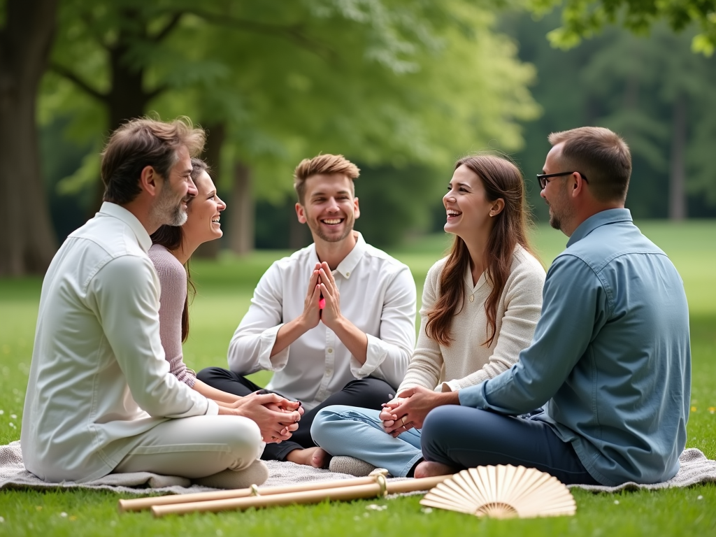 Family bonding after Tai Chi practice