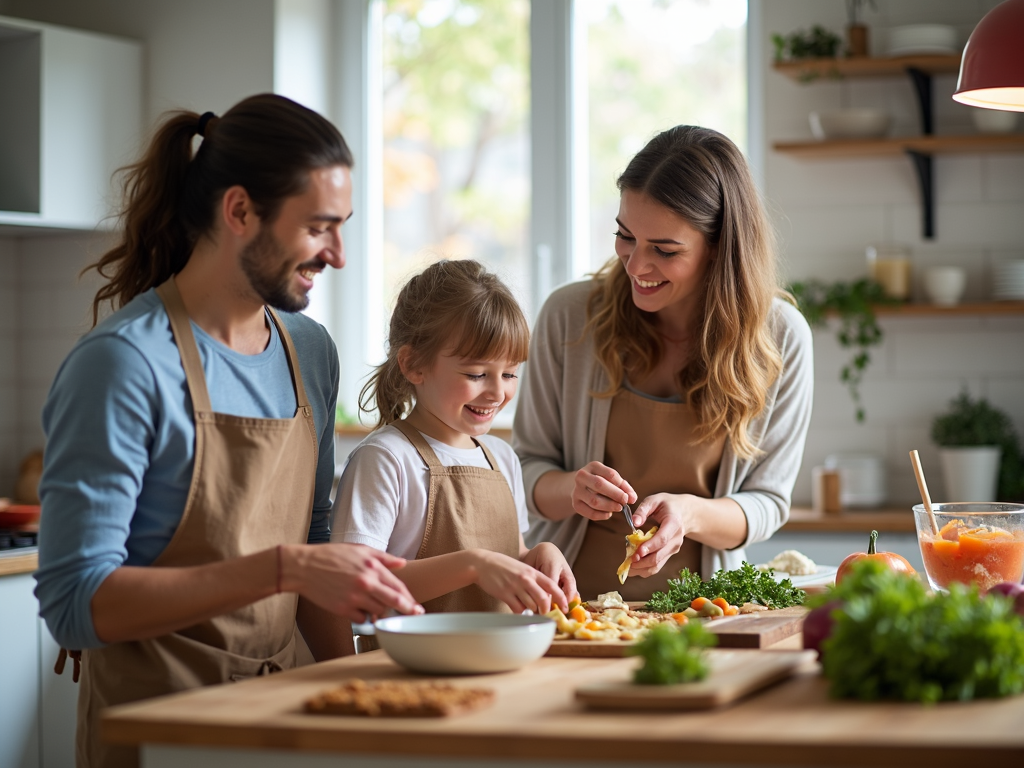 A family enjoying quality time together, strengthening their relationships.