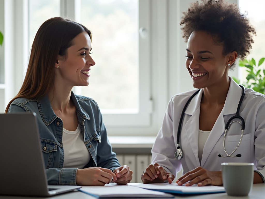 Therapist and patient in a behavioral therapy session