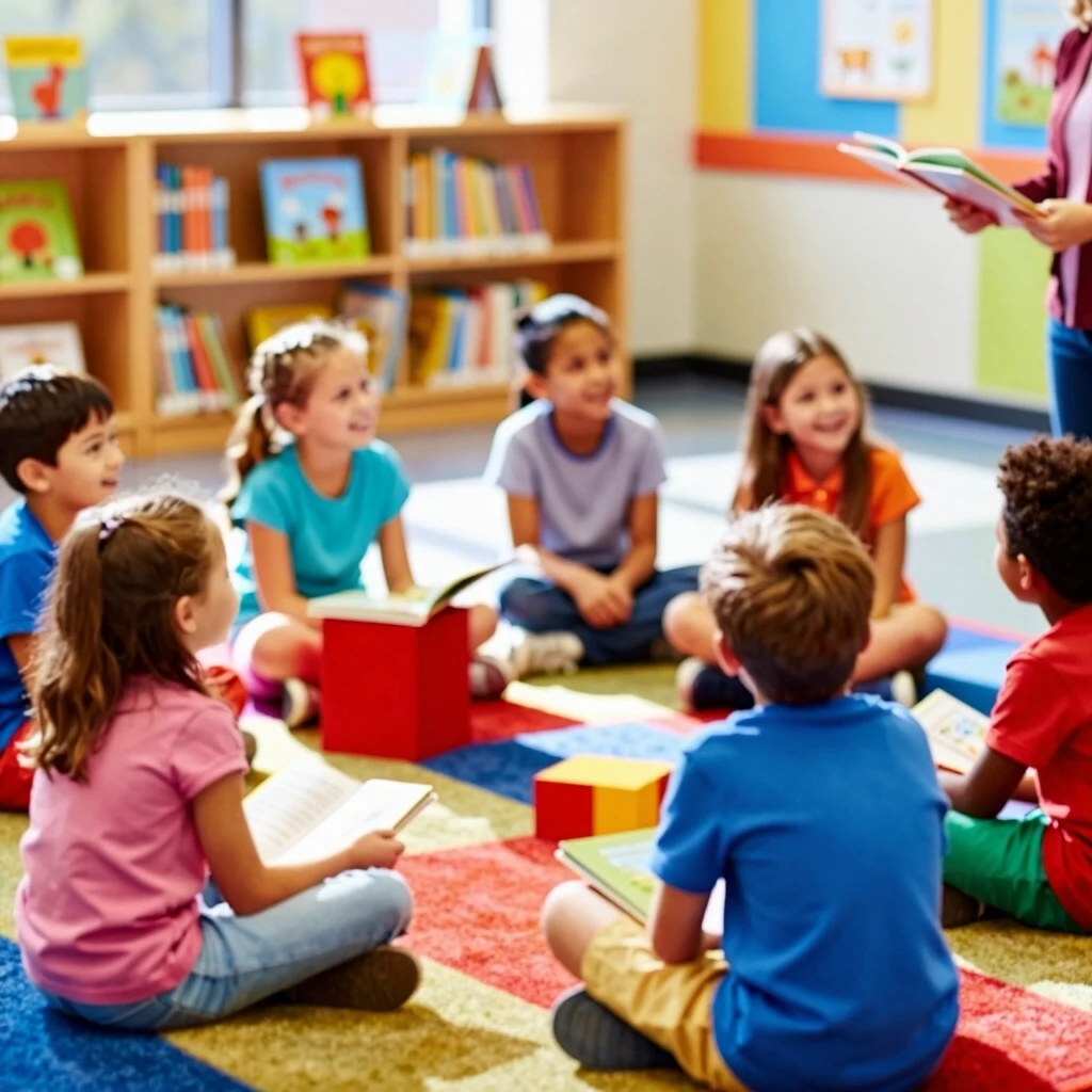 Kids enjoying fun activities at the local library