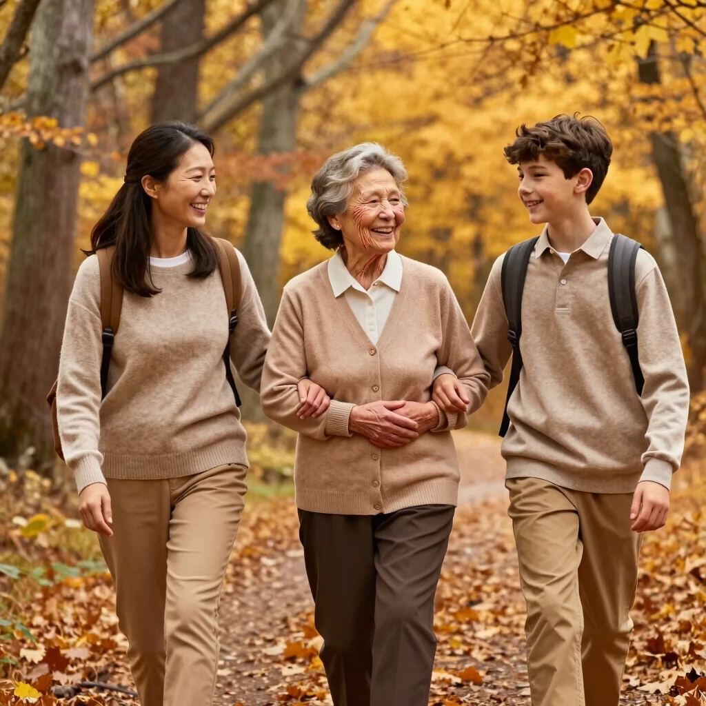 Family walking together to support behavioral activation and family wellness in chronic pain