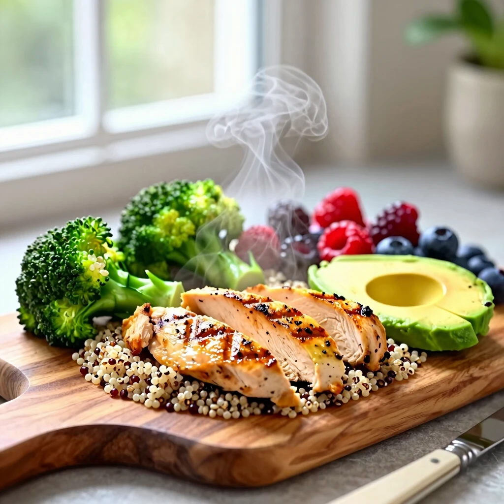 Plate of safe foods for chronic food allergy management