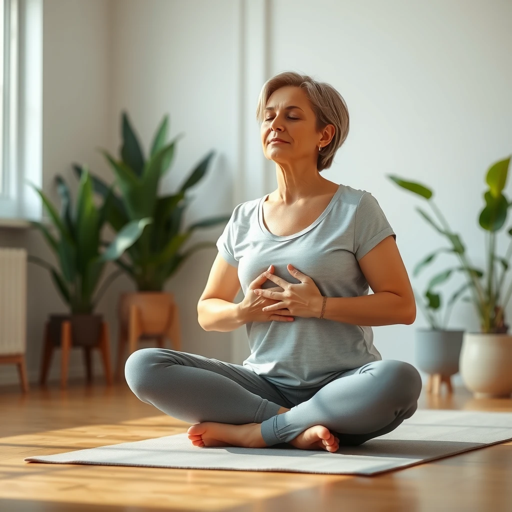 Woman practicing mindfulness to cope with chronic illness