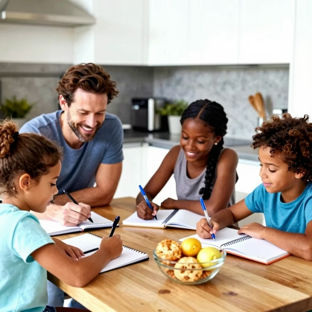 Family planning their wellness goals together