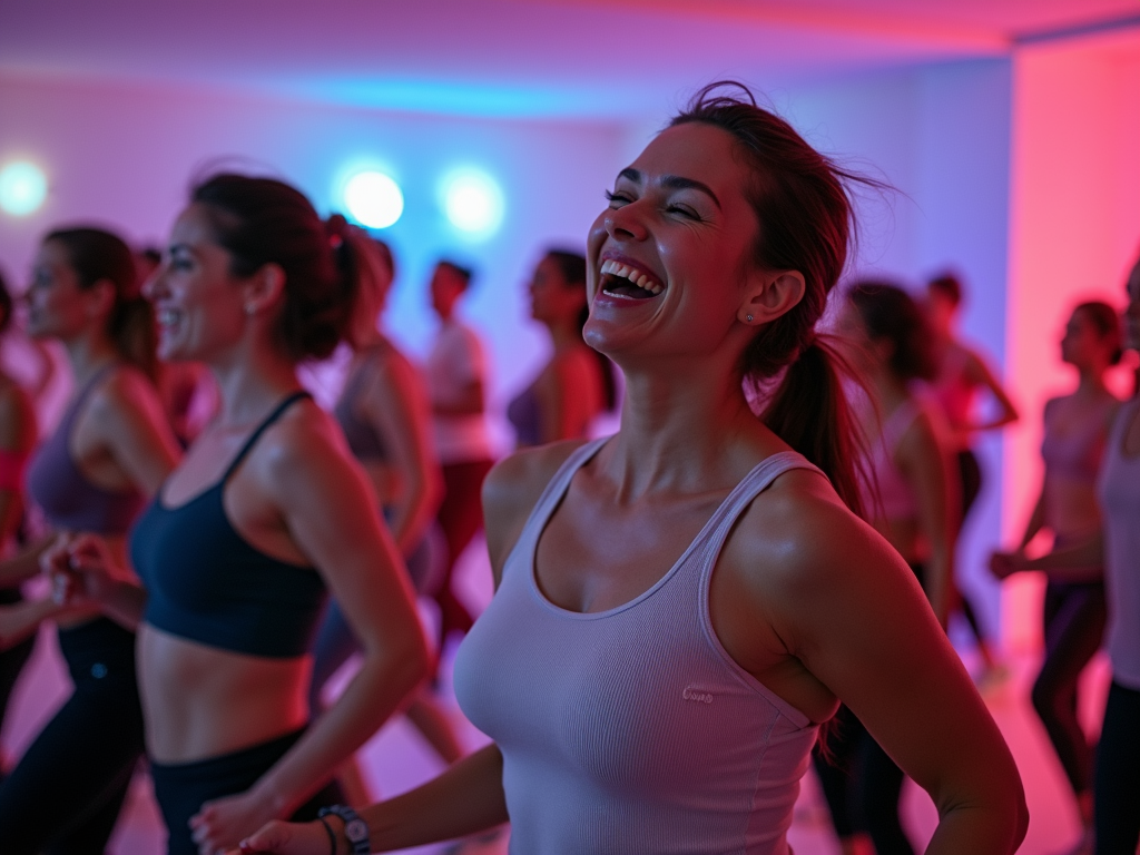 Group dance fitness class