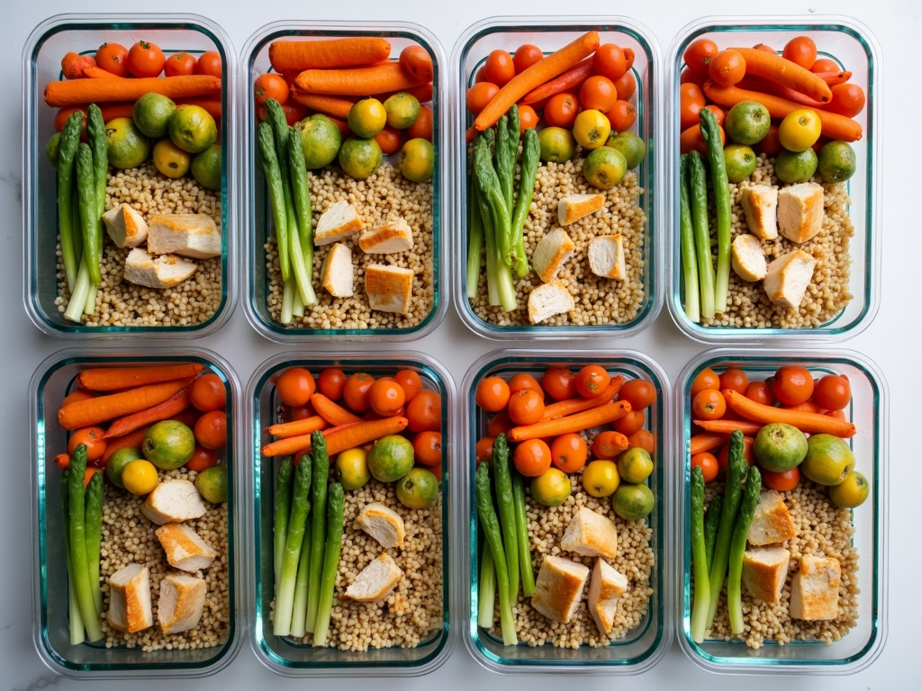 Meal prep for balanced nutrition