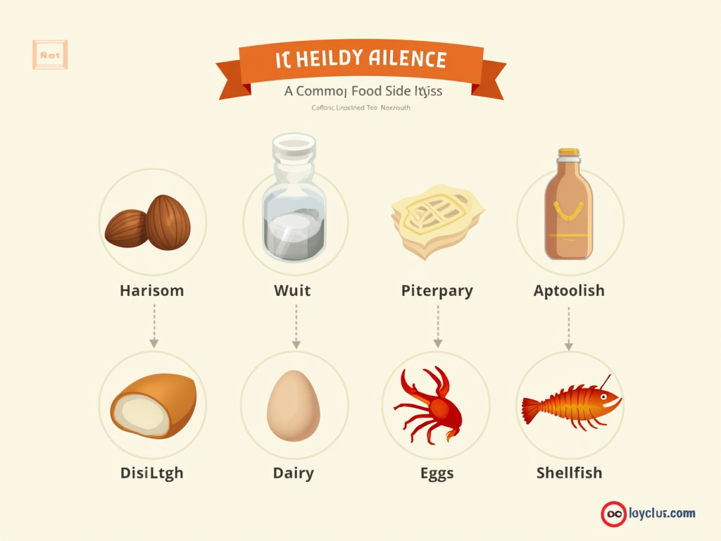 Infographic of common food allergens.