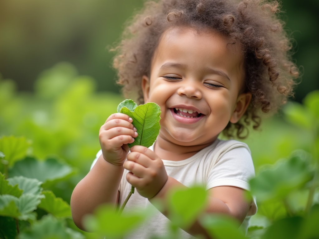 Child in sensory garden