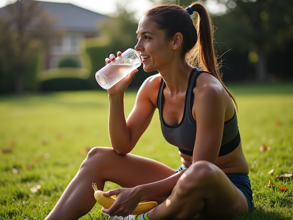 Runner refueling after training