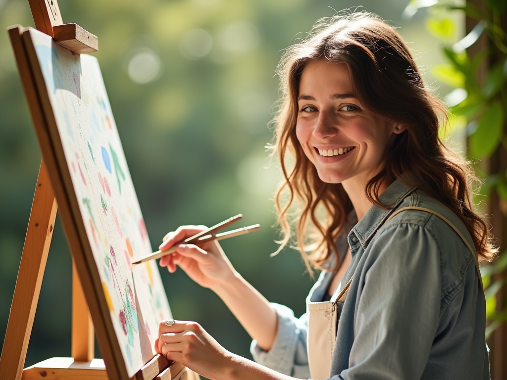 Person participating in a joyful activity