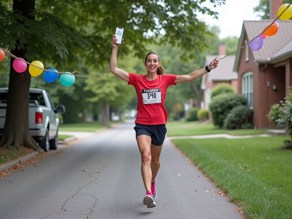Beginner completing a virtual 5K at home