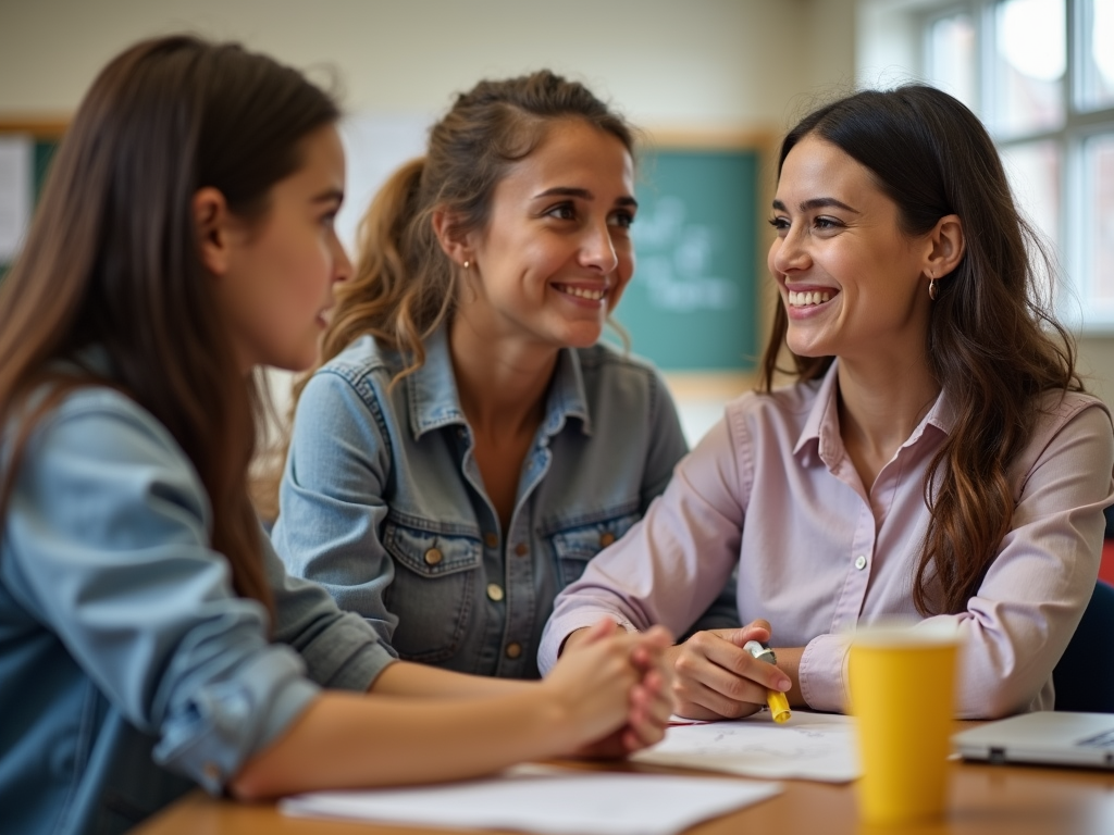Teacher helping student with EpiPen