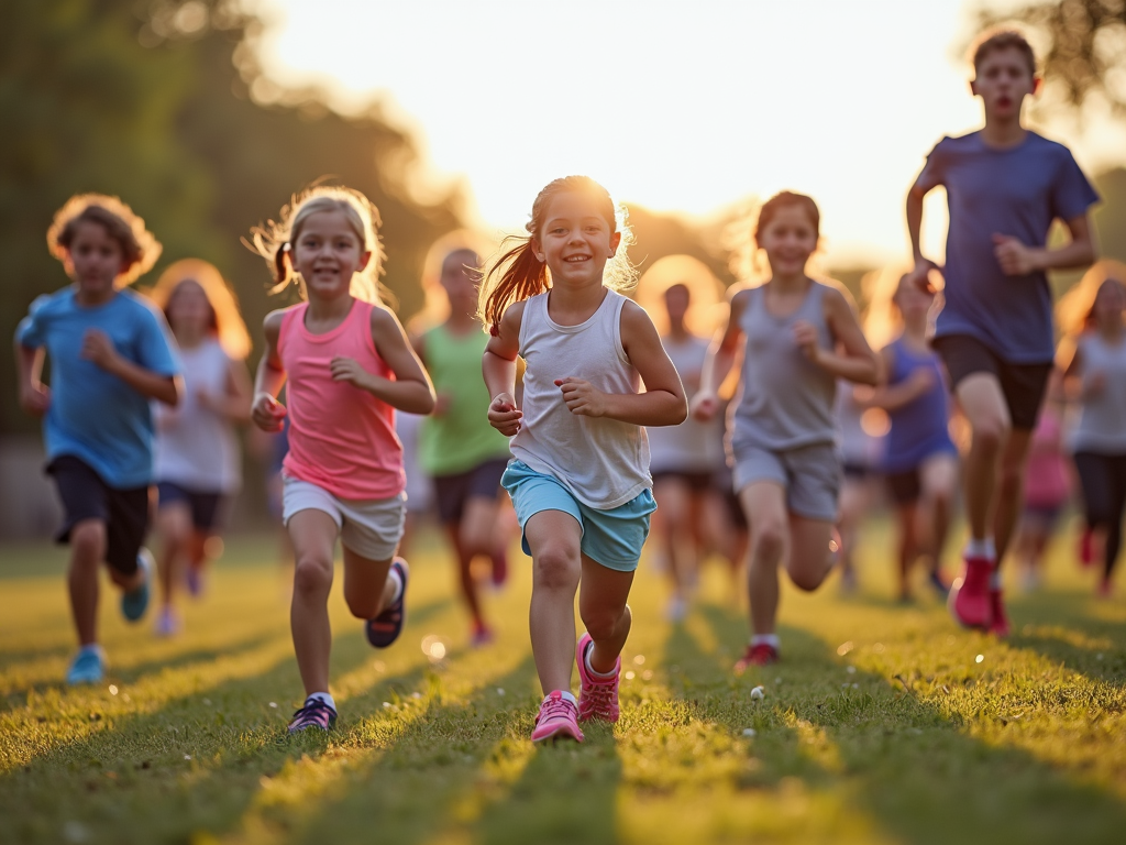 Families preparing for a themed 5K race