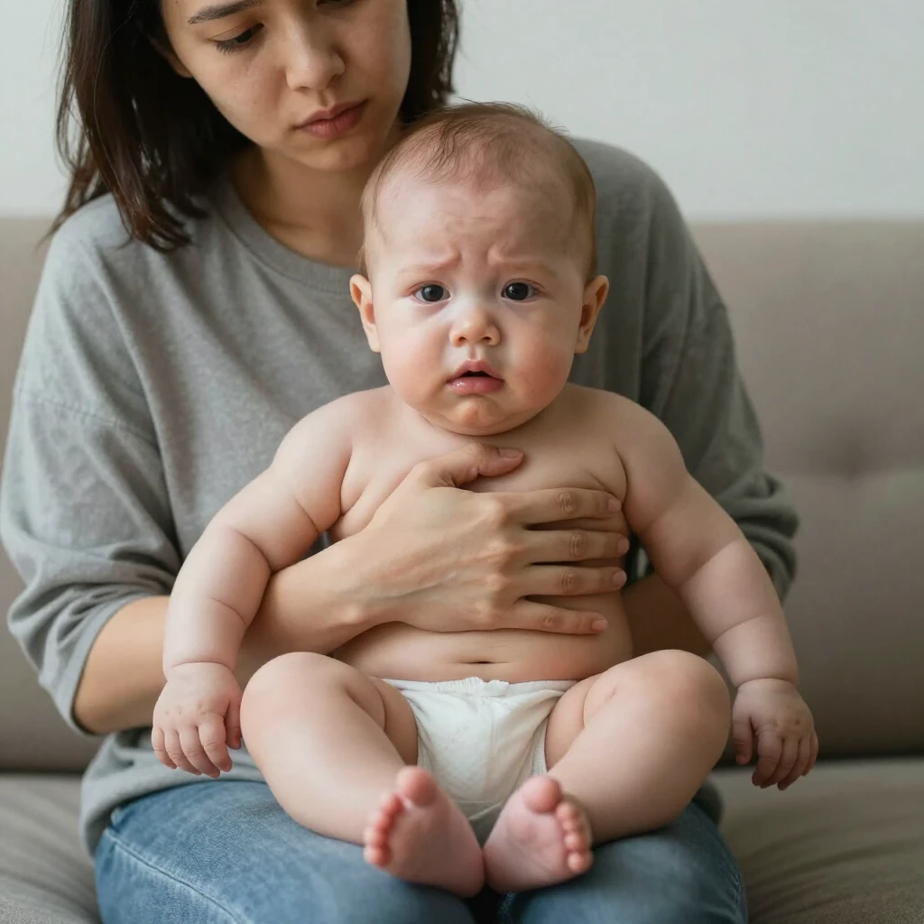 Infant experiencing acute FPIES symptoms including pallor and lethargy