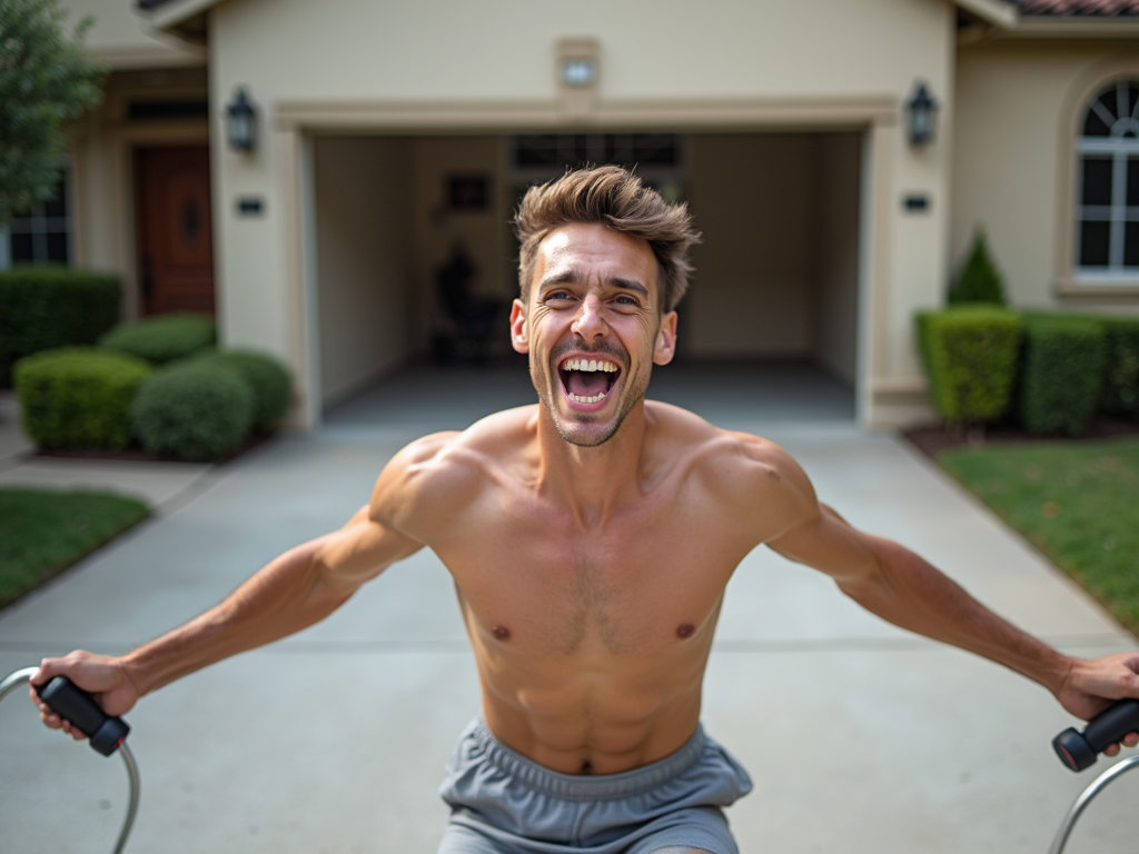 Person jumping rope for exercise
