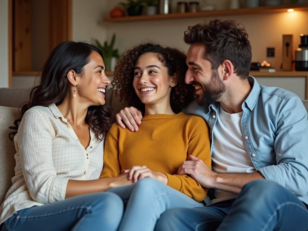 A happy family enjoying quality time together.