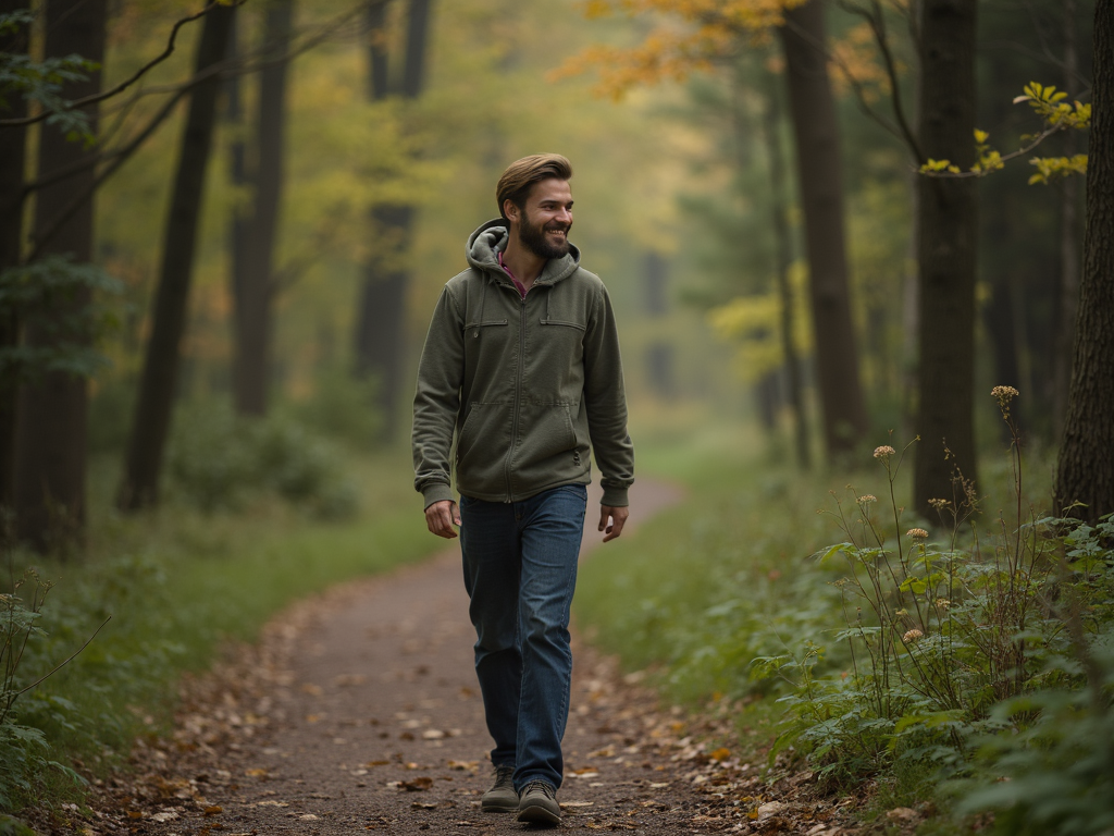 Person walking on a nature trail