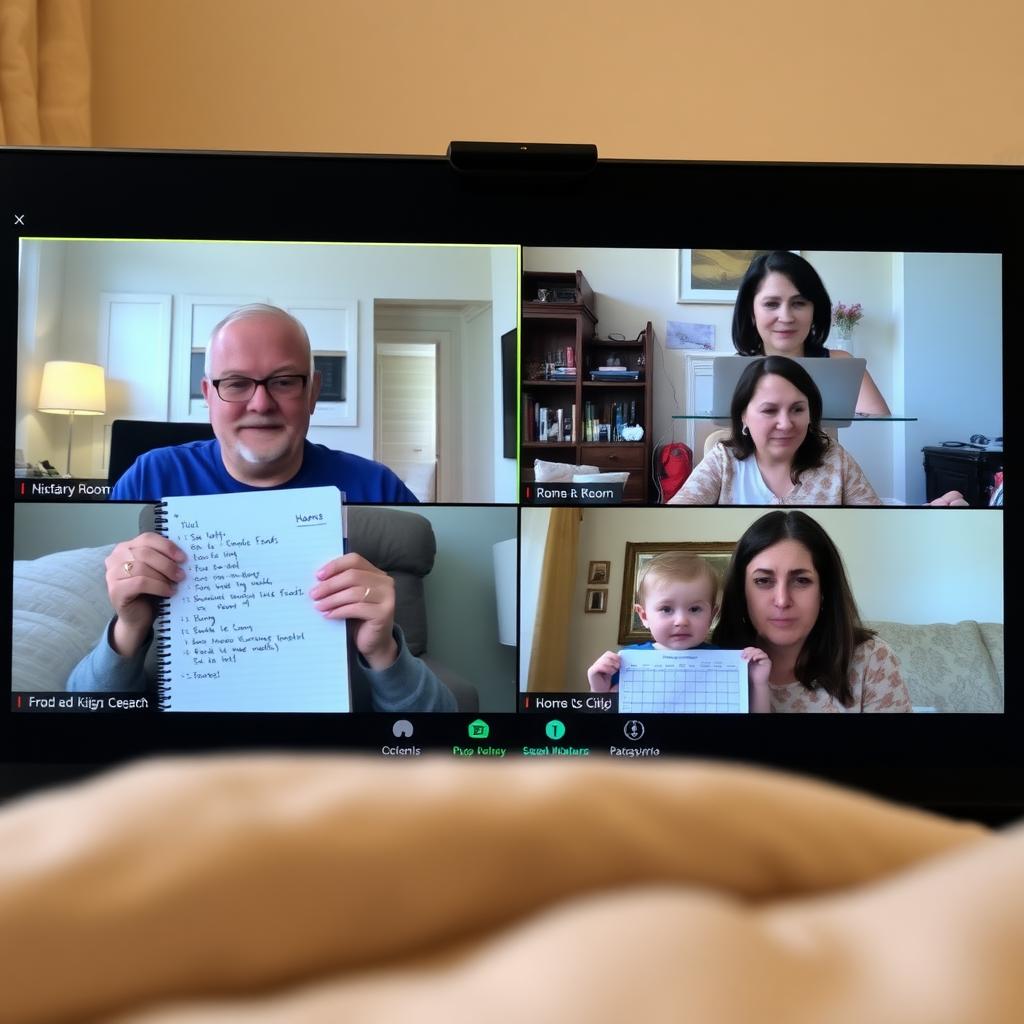 Parents in a virtual support group discussing FPIES management