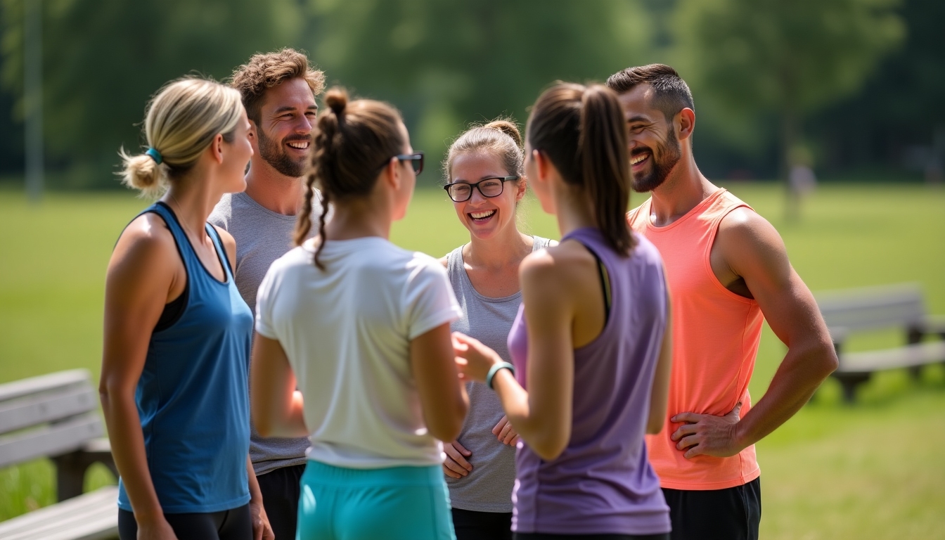 Beginners starting a run with a local group