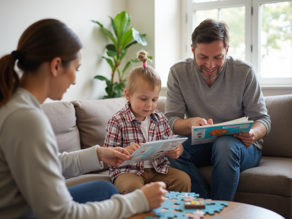 Family at an immunotherapy visit