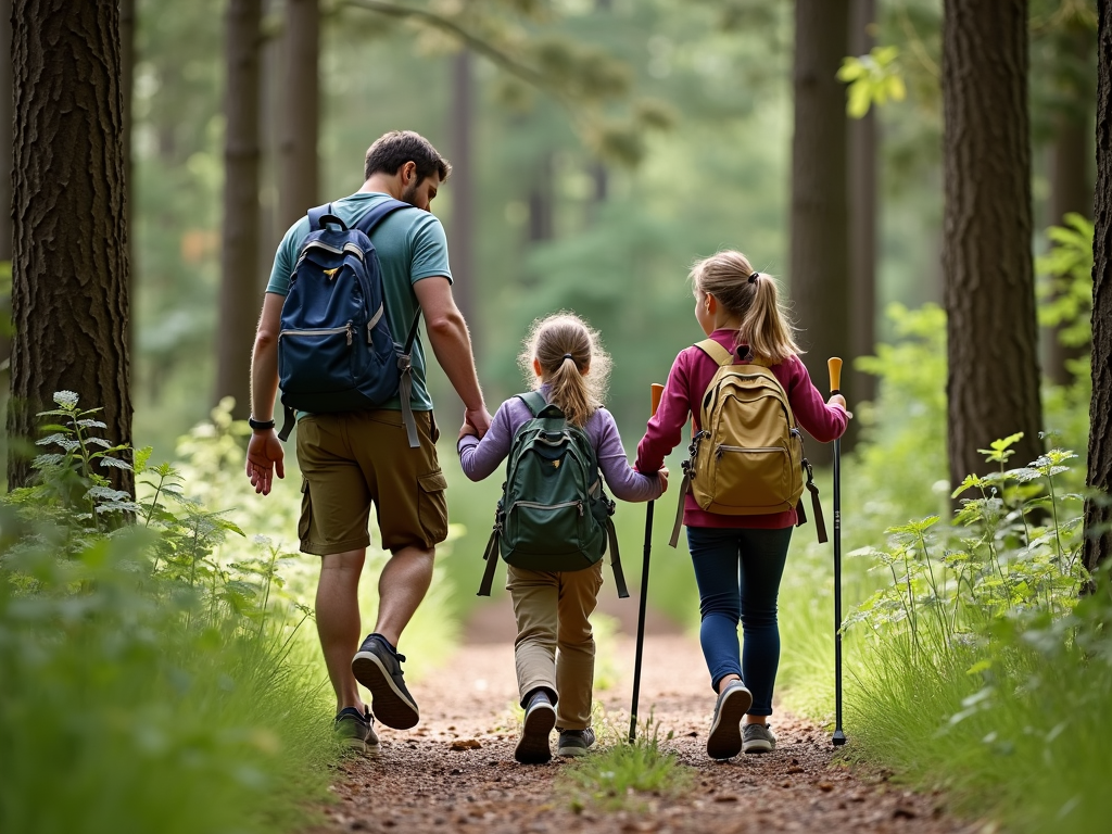 Family hiking adventure.