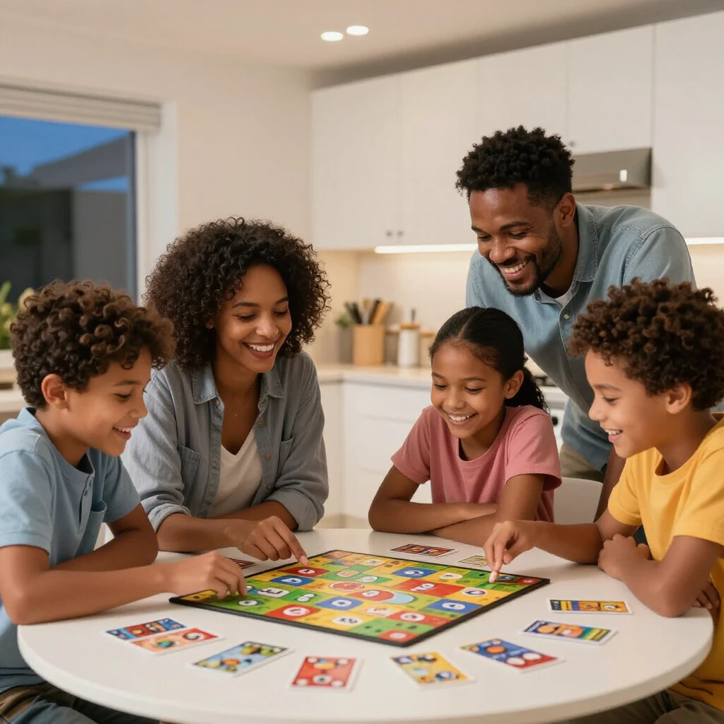 Family enjoying a shared activity together as part of behavioral activation