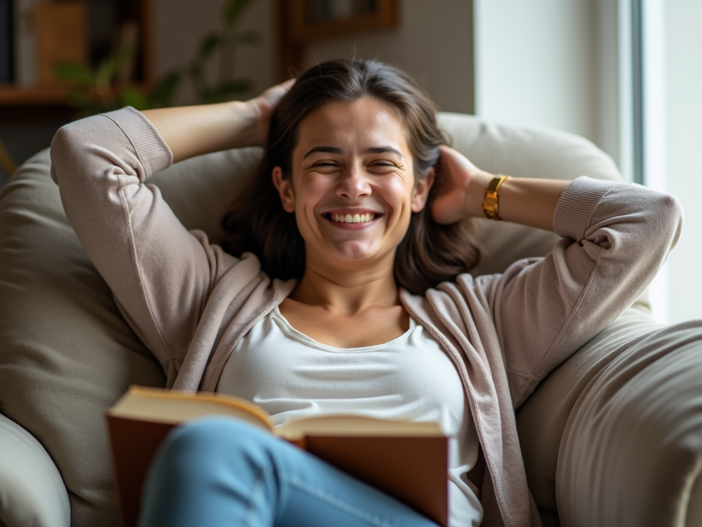 Individual finding comfort and distraction through a calming activity