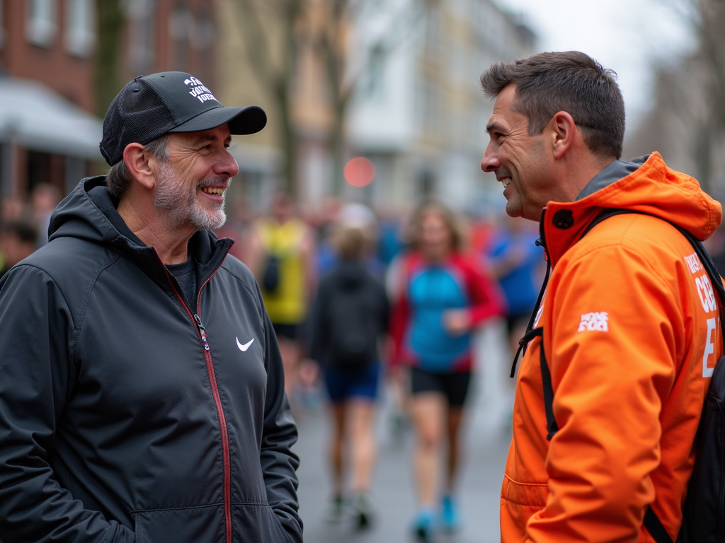 Participant sharing their charity run story