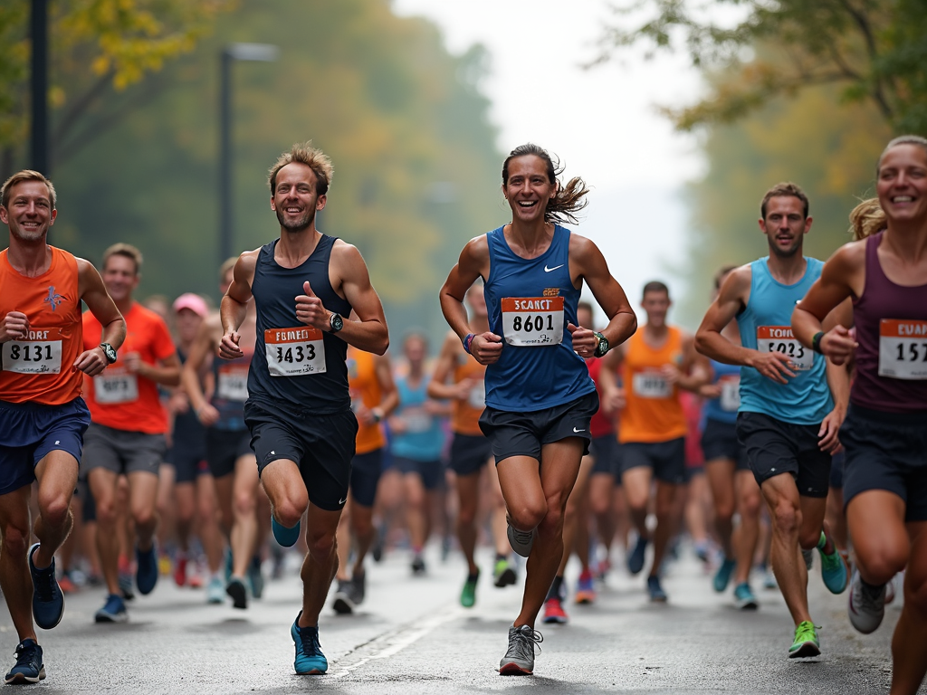 Runners at a 5K race.
