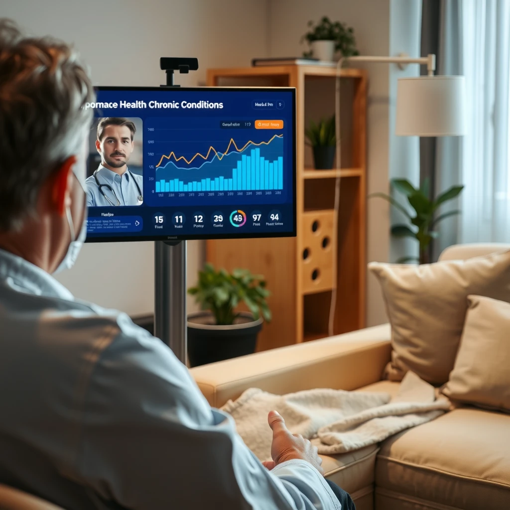 Doctor providing access to care for chronic disease management via telemedicine