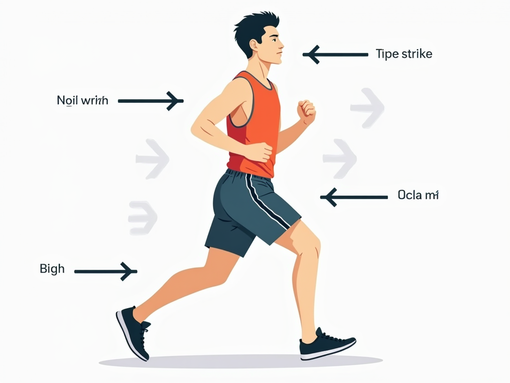 Proper running form demonstration