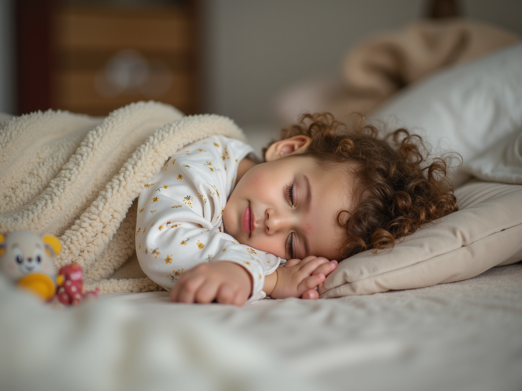 A child resting to manage fatigue