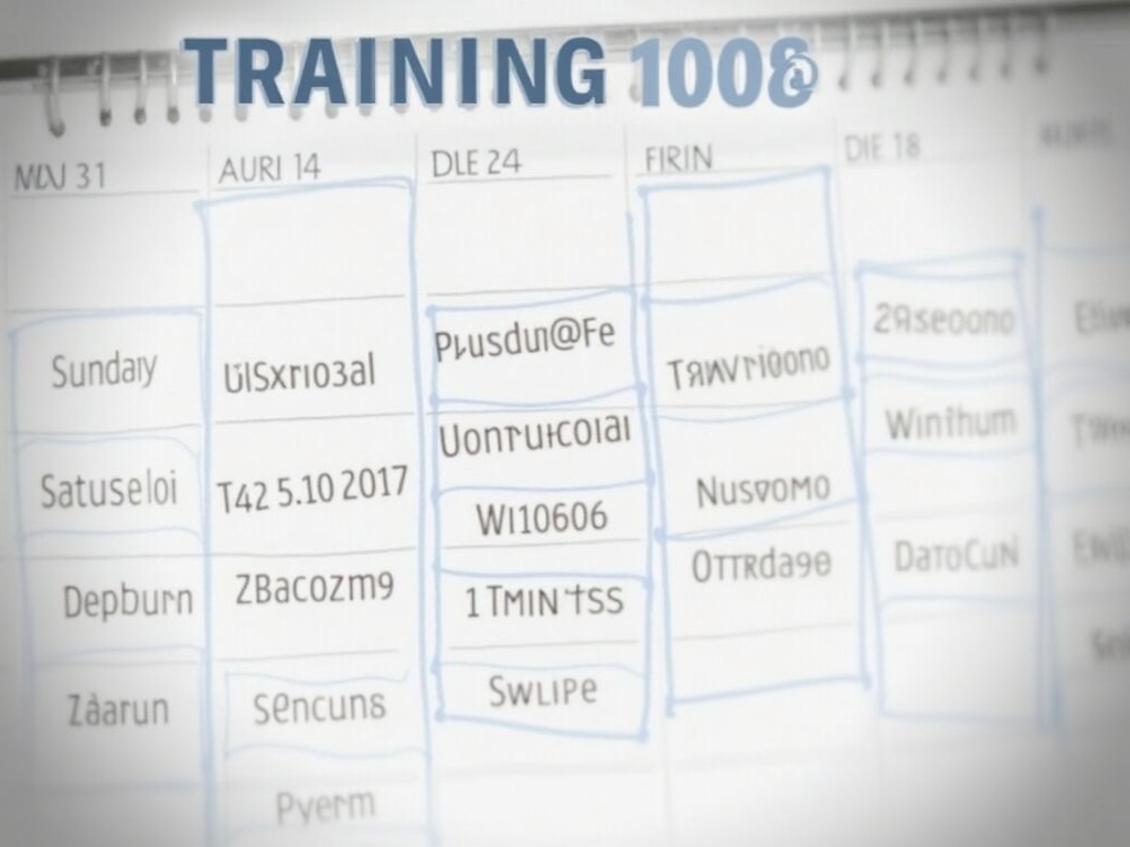 Training schedule for a 5K race.