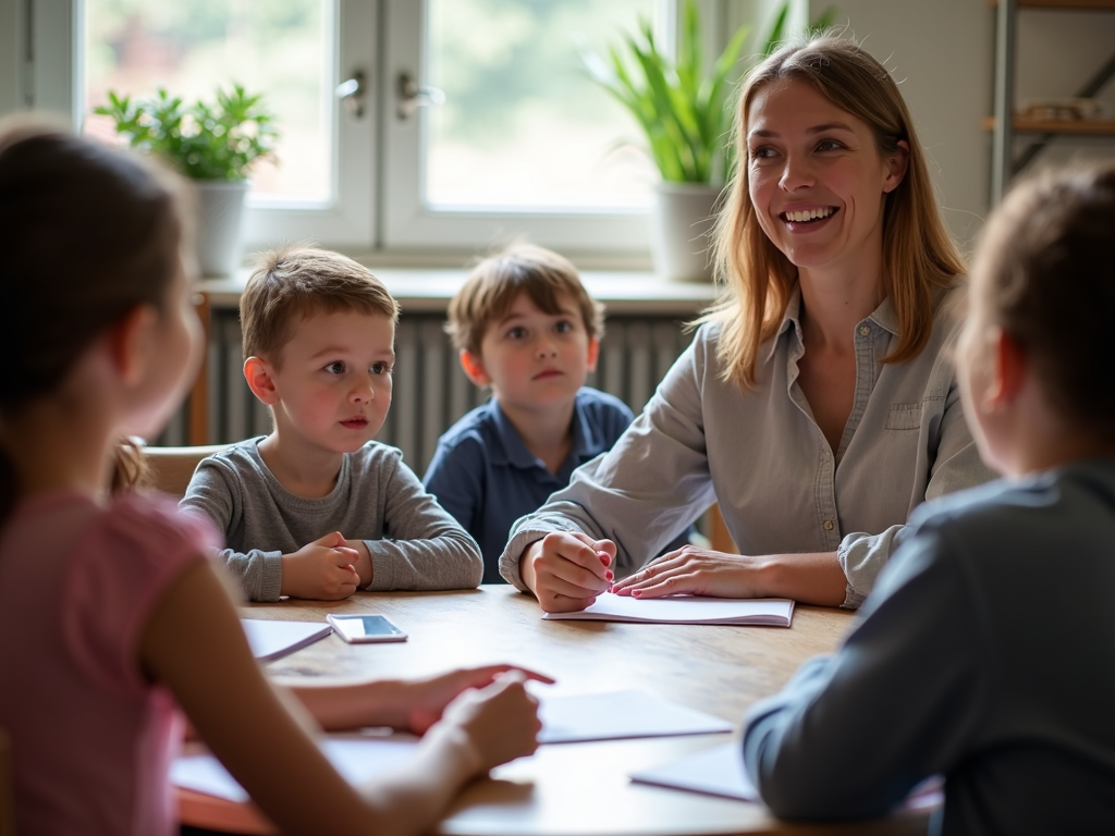 Support group meeting for parents.