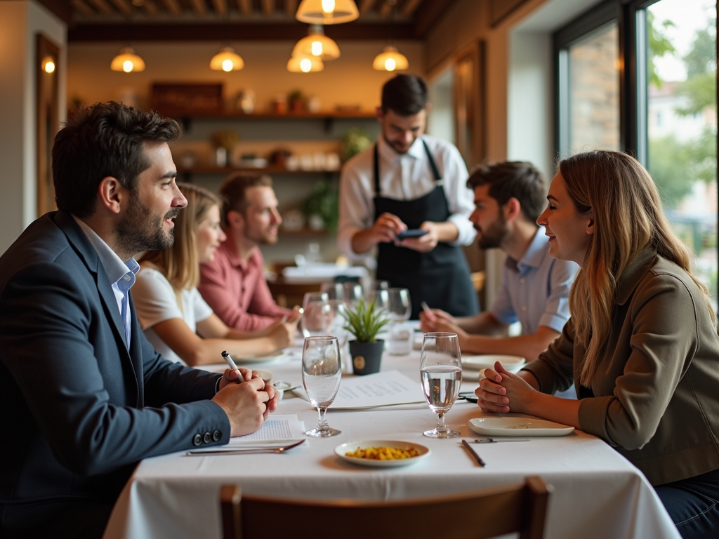 Family dining out with food allergies