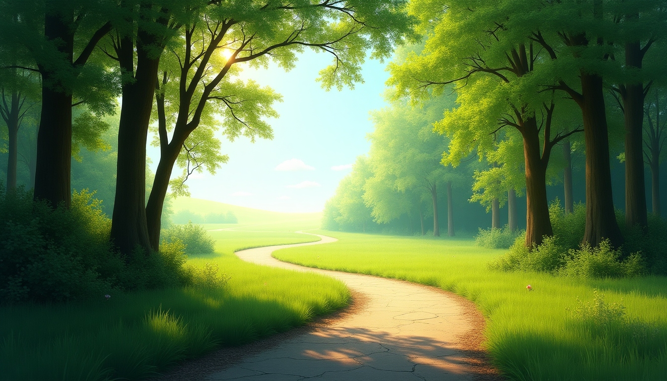 A peaceful forest path representing the therapeutic journey