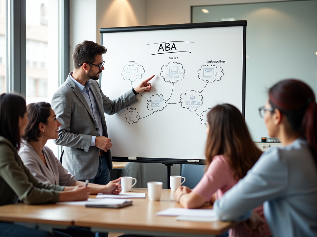 Professionals discussing ABA concepts