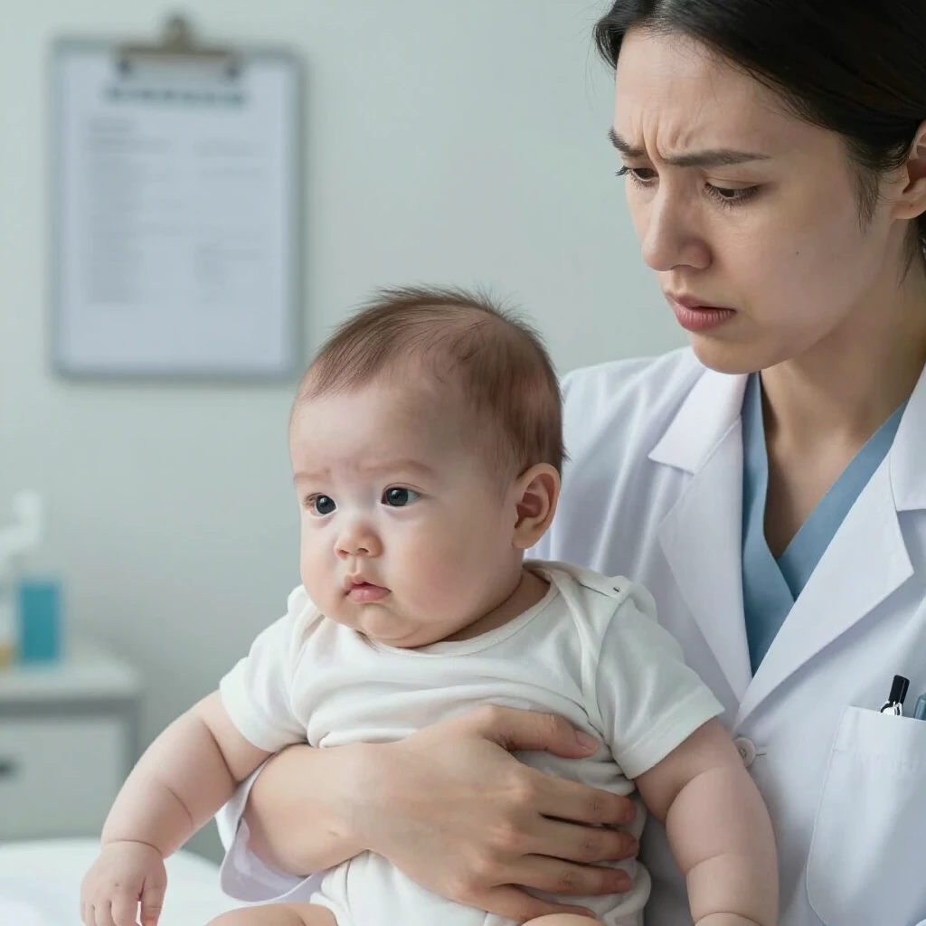 Parent comforting child during Acute FPIES check-up