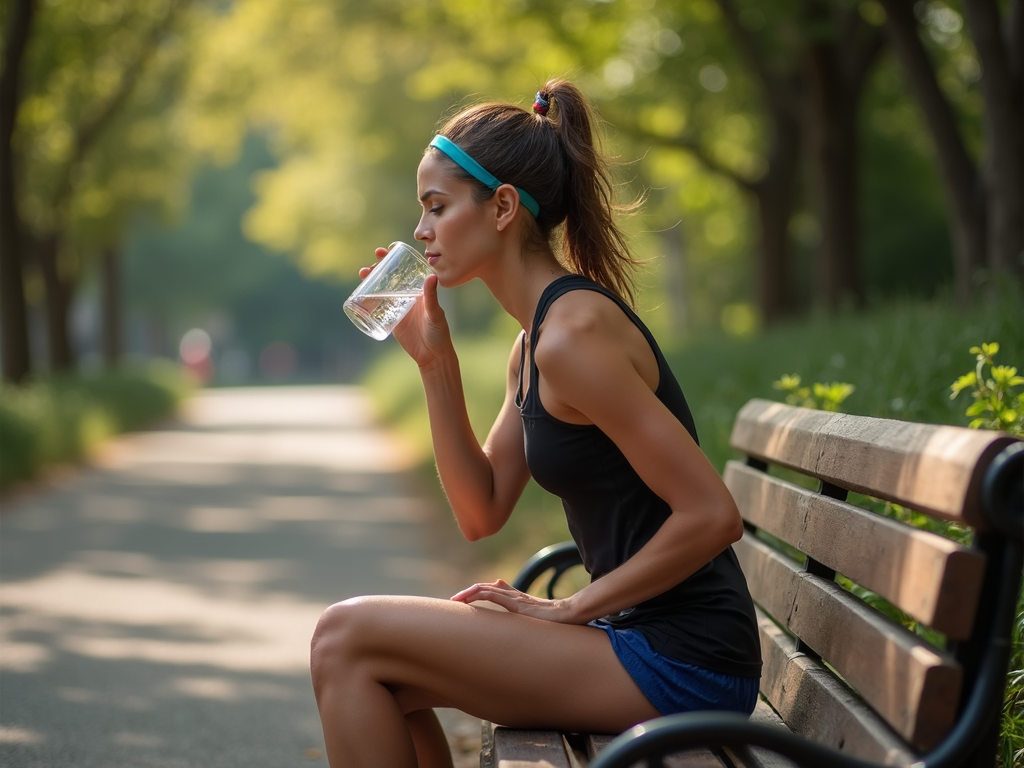 Runner hydrating