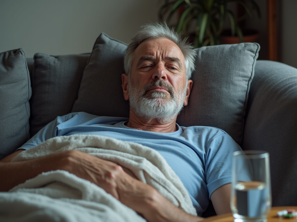 Man resting due to Chronic FPIES fatigue